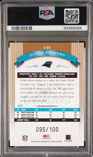 2002 DONRUSS CLASSICS TIMELESS TRIBUTES RC /100 PSA 10 #175 HOF POP=4 - Picture 2 of 3