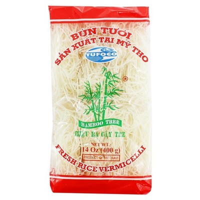 Bamboo Tree Bun Tuoi Reisnudeln 400g Rice Vermicelli Reis Nudeln ROT portioniert