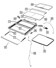 Genuine Mopar Sunroof Frame Bracket Right 68049130AA