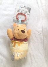 Disney Baby Plush Winnie The Pooh Stuffed Jiggle Pull Down Crib Toy Pastel