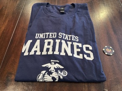 USMC Marines T Shirt NEW XXL Blue -50%DONATED TO VETERANS via EBay