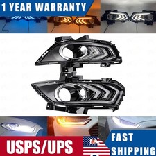 Front Fog Light Bumper Lamp Led Day Running Lights Fits 2013-2016 Ford Fusion Front Fog Light Bumper Lamp Led Day Running Lights Fits 2013-2016 Ford Fusion