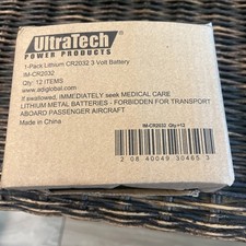 Lithium Coin Batteries Cr2032 CR -Ultratech 12 pack
