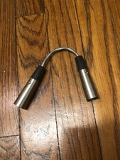 2 Switchcraft XLR 3 Pin on camera Mic cable Male Cable End Connector Silver V