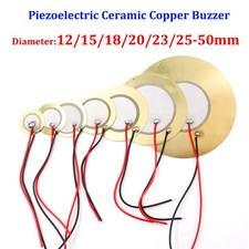 Piezoelectric Ceramic Copper Buzzer Disc Welding Wire Diameter 12/15/18/20-50mm