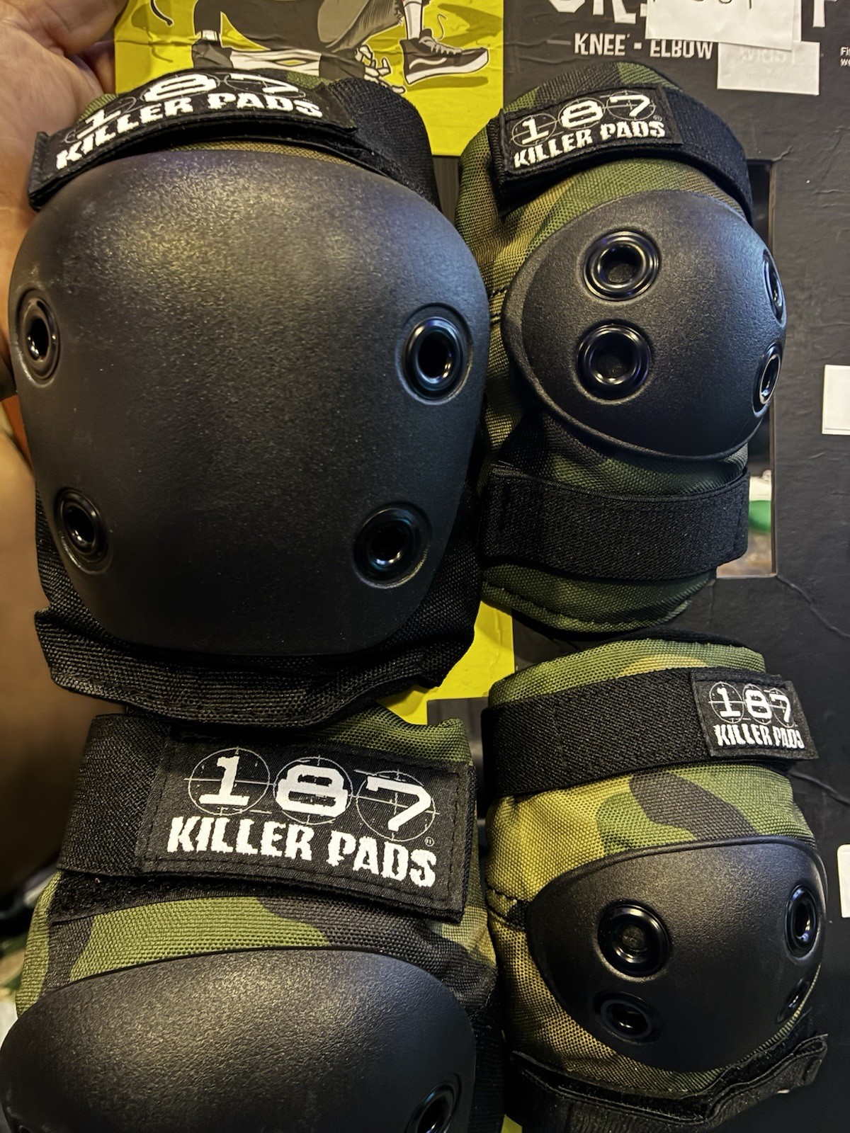 187 Killer Pads Junior Knee & Elbow Pads Combo Pack Black Youth Skate Protection