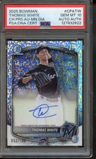 2025 Bowman Thomas White - 1st Prospect Auto - Mini Diamonds /100 - PSA 10