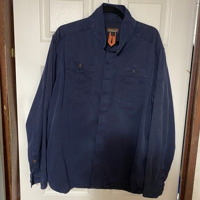Patagonia Farrier's Shirt Men's size L pockets Hemp Blend Utility Workwear