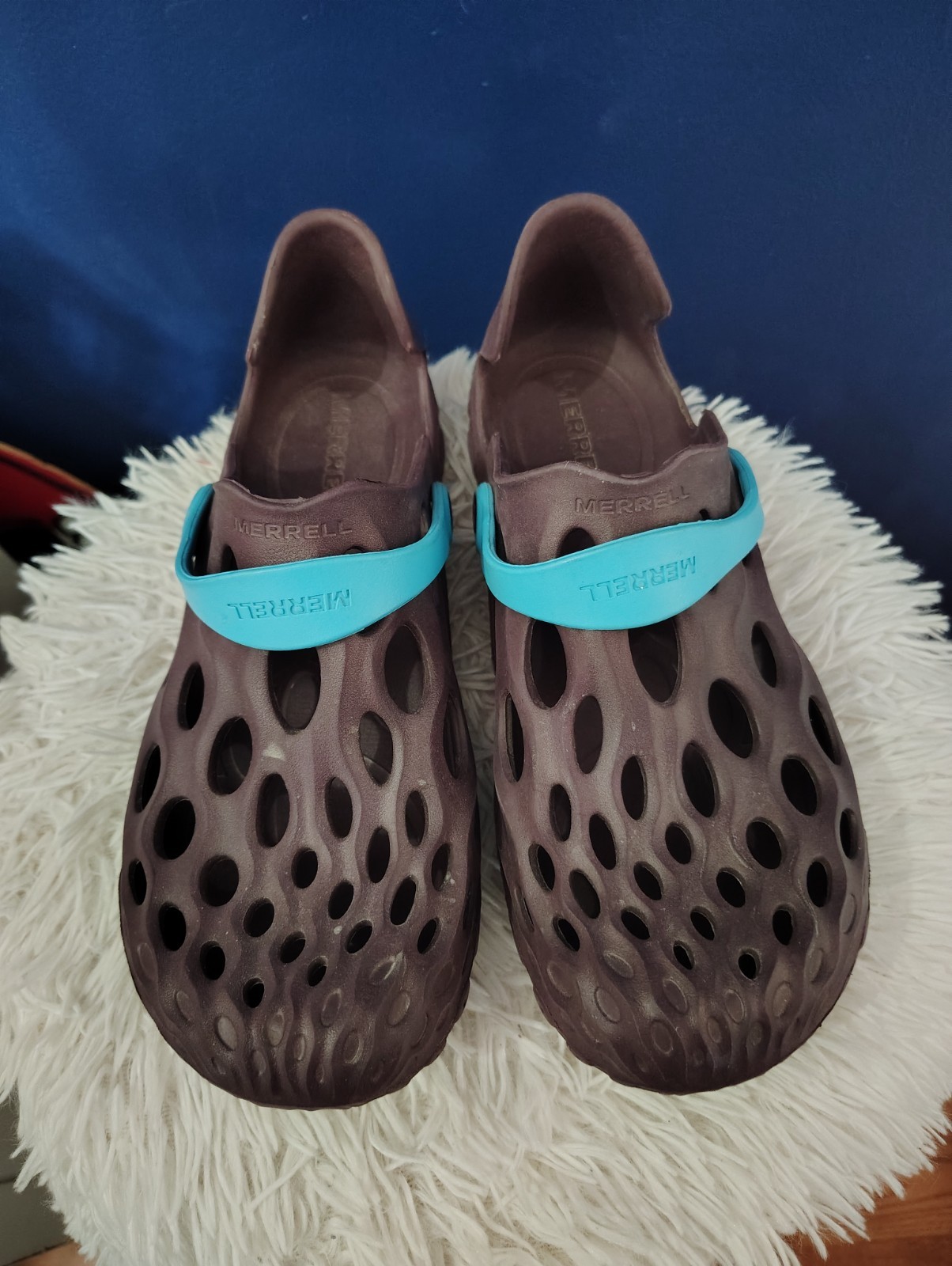 Merrell Hydro Moc Sandali Acqua Blu Marrone Uomo 7 5 Donna 9 Escursioni in Acqua