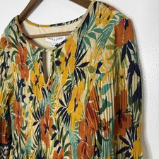 Emma & Michele Dress Womens Large Multicolor Essential Chiffon Floral Boho NEW