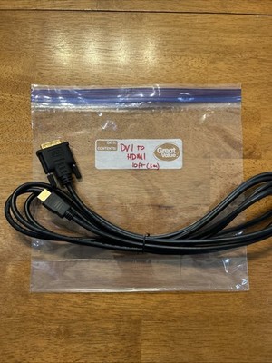 HDMI to DVI-D Monitor Display TV Adapter Cable Male/Male HD 1080p HDTV 6 FT