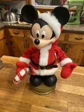 Vintage Disney 1996 Mickey Mouse Santa’s Best 17” Animatronic Christmas Working!