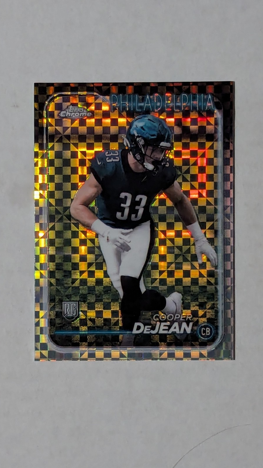 Cooper DeJean 2024 Topps Chrome #232 X-Fractor (RC) EAGLES
