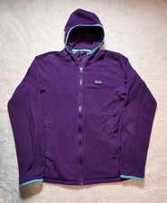 Patagonia Kids Micro D Fleece Full Zip Hooded Jacket Purple Size XXL Outdoor