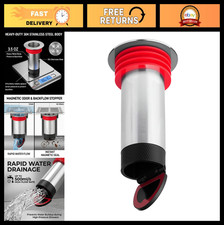 2" Shower Drain Plug - Stainless Steel Magnetic Backflow Preventer  Hair Catche