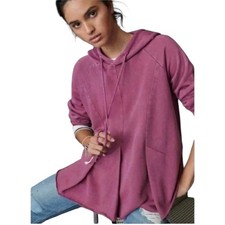 Anthropologie Pilcro Raspberry Purple Cotton Flynn Hoodie Sweatshirt Size XS