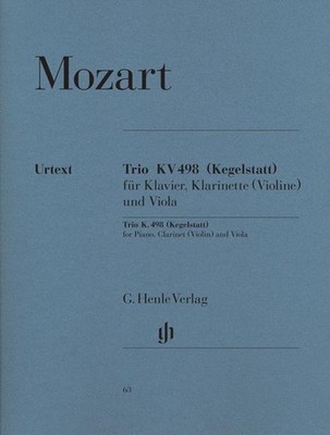 Trio in E flat major K. 498 Set of parts piano, clarinet (violin) and viola Moza