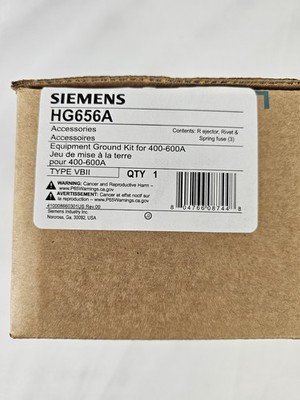 Siemens HG656A Ground Kit 400-600 Amp Type VBII Equipment Ground Bar New