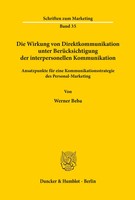 Die Wirkung Von Direktkommunikation Unter BerüCksichtigung Der...