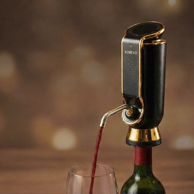 Sorso Solo Electric Wine Dispenser & Aerator-Luxury Auto Pour & Preservation