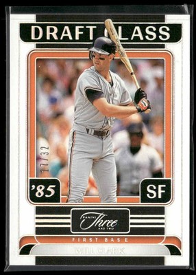 2024 Panini Three and Two #21 Will Clark Draft Class Full Count #/32