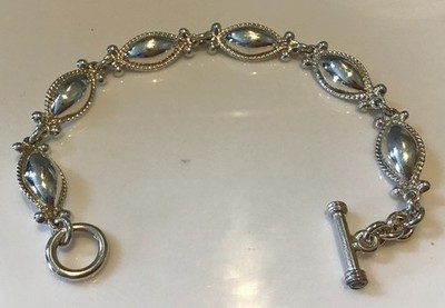 Handwerklich handgefertigt Sterlingsilber Träne Glieder Knebel Armband