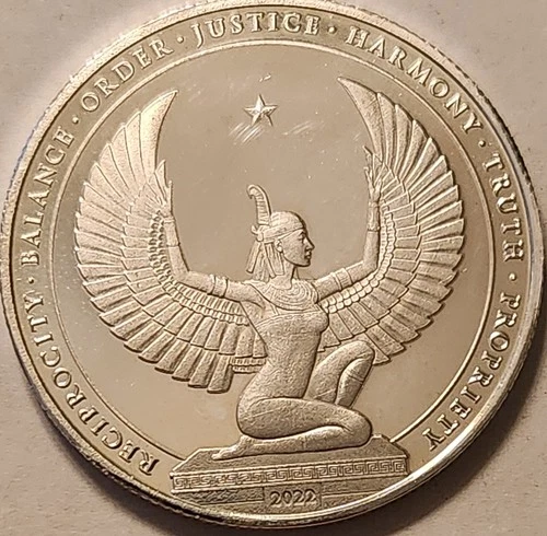 2022 Kinesis 1 oz .999 Fine Silver Round Egyptian Goddess Design