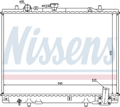 NISSENS 62892 Kühler, Motorkühlung für MITSUBISHI