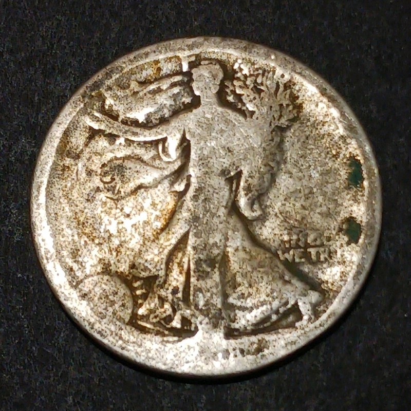 1918 Walking Liberty Half Dollar 90% Silver Phil. Minted Antique Coin Worn Date 