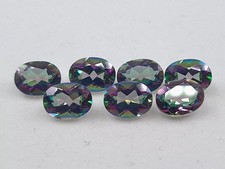 4x6mm Synthetic Mystic Topaz Faceted Oval Sha...