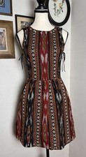 Reformation Women’s Sleeveless Dress Size 4 Western Boho Cowgirl Lace Up Sides