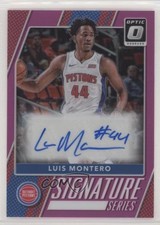 2017 Donruss Optic Signature Series Pink Prizm 19/25 Luis Montero #36 Auto no9