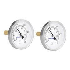 Hot Water Bi-Metal Thermometer, 2 0-250 deg F/-20-120 deg C 1-3/4" Stem 2pc