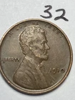 1910 (P) LINCOLN WHEAT CENT, "EXTREMELY FINE" condition #32
