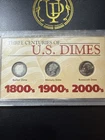 Three Centuries of U.S. Dimes (Including 2 Silver coins)