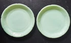 2 Fire King Jadeite Alice Full Size Dinner Luncheon Plates  9” Anchor Hocking