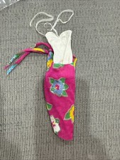 Vintage Barbie Doll Island Fun White Swimsuit With Sarong 4061 1987 Rare