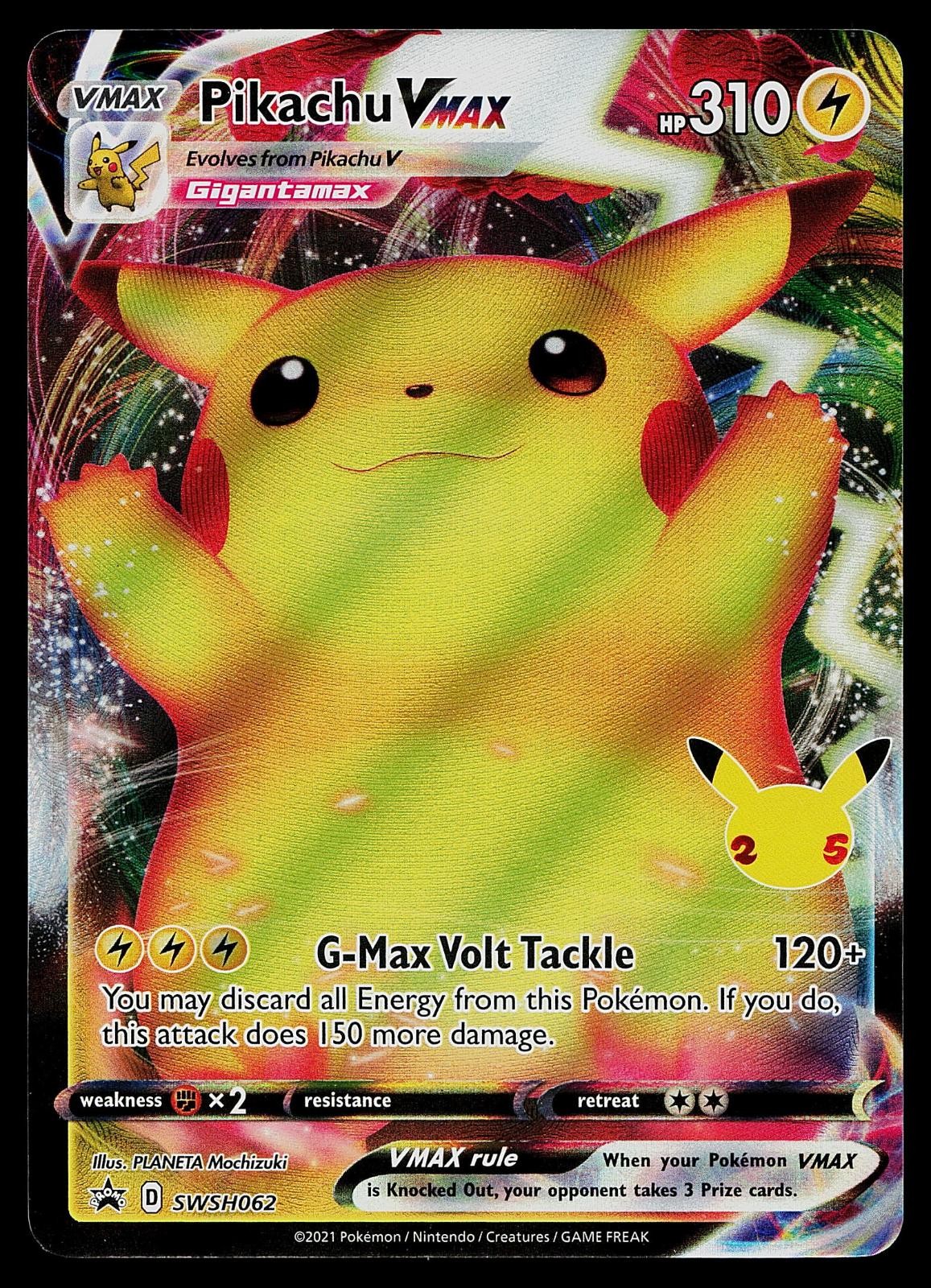 Pokemon Card - Pikachu VMAX Sword & Shield Promo SWSH062 Holo Promo