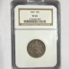 1857 Seated Liberty Silver Quarter 25C Philadelphia NGC VF25 2152404-002