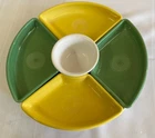 Two Fiesta 6 Piece Entertainment Sets in Sunflower/ Meadow/ White & Jade/Red/Wh