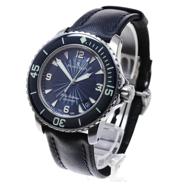 Blancpain — Blancpain Fifty Fathoms 5051D 45mm SS Navy Dial Automatic ["Date"] Watch #C1631