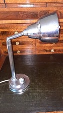 ART DECO Tischlampe, Metall/Chrom silber, Frankreich