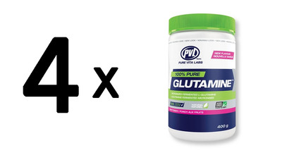 4 x PVL 100% Pure Glutamine (400g) Orange (59,34 EUR/kg)