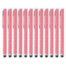 12 Pcs Bling Crystal Stylus Pens for Touch Screens, Pink