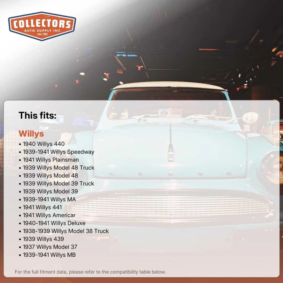 Комплект Headliner ABS для 1937-1941 Willys ABS пластик - Изображение 2 из 4