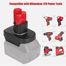 Adapter For Milwaukee Dewalt 18V / 20V Battery to Milwaukee M12 12V Power Tools