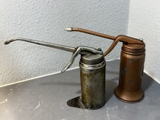 VTG Lot Of 2 Oil Cans Long Spout, Made In USA Golden Rod Dutton-Lainson + Pleas