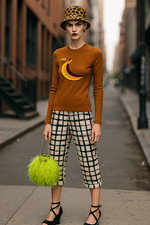 Vtg 90s JAMS WORLD Rayon ART PLAID Print DRAWSTRING WAIST Capri CROPPED Pants M