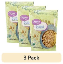 (3 pack) Organic Roasted & Salted Whole Cashe...