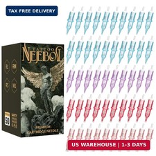 Neebol 50Pcs Tattoo Cartridge Needles Assorted Mixed Sizes - 12 3/5/7/9RL  5/7RS